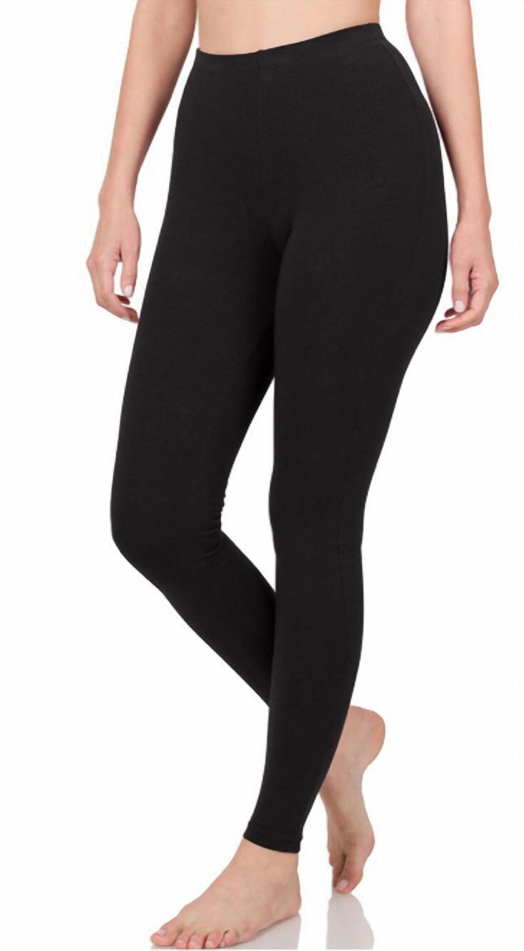 NEW ZENANA women's better cotton leggings in black
